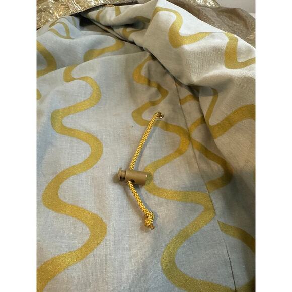 Vintage Wippette Gold Metallic‎ Hooded Raincoat Women's L Retro 80s/90s Zip - Picture 10 of 11